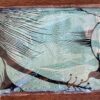 Sarong med frynser - turkise blomster - Image 2