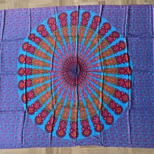 Sarong med frynser - Lilla mandala