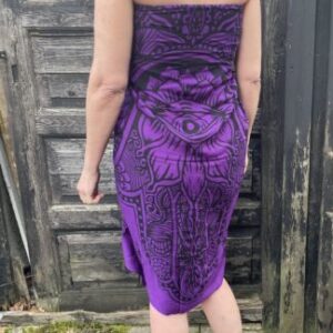 Ik' en fod - lilla - Sarong med frynser